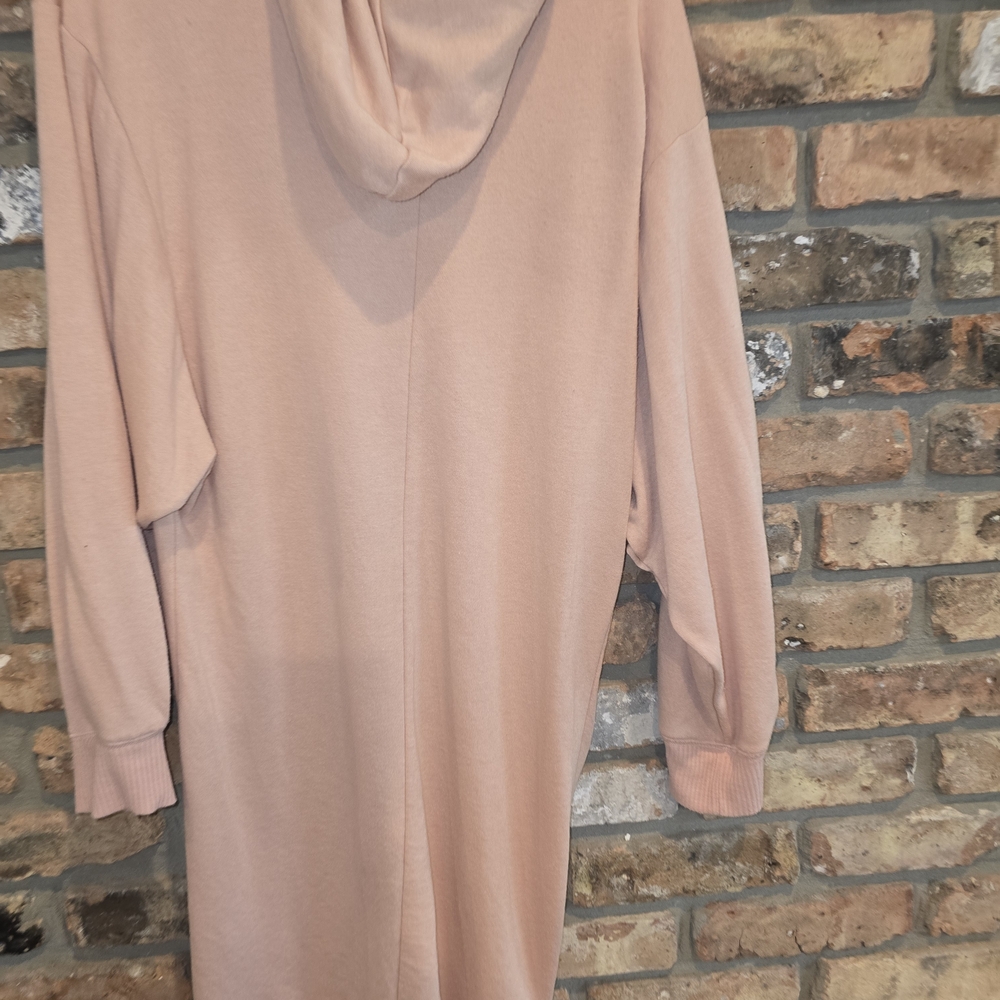 Cozy Long Sleeve Cowl Neck Dress in Soft Pink
